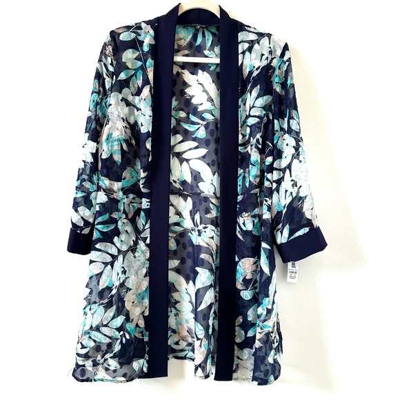 R&M Richards Other - R & M Richard’s floral open long floral print duster cardigan